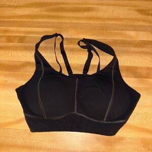 Gymshark Black Padded Sports Bra with Adjustable Straps